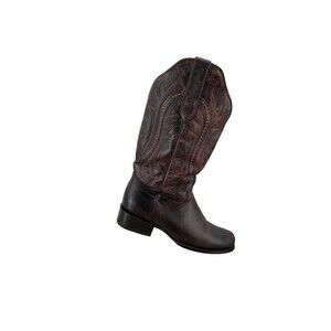 JB Dillion Reserve Womens Dark Brown Squared Toe Cowboy Boots JBR3406 B Size 9.5